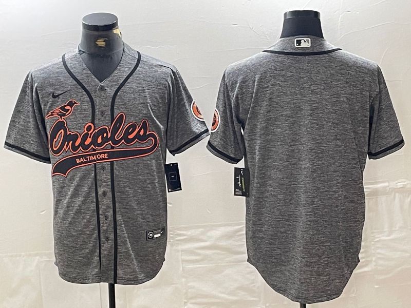 Men Baltimore Orioles Blank Grey Jointly 2024 Nike MLB Jersey style 1->baltimore orioles->MLB Jersey